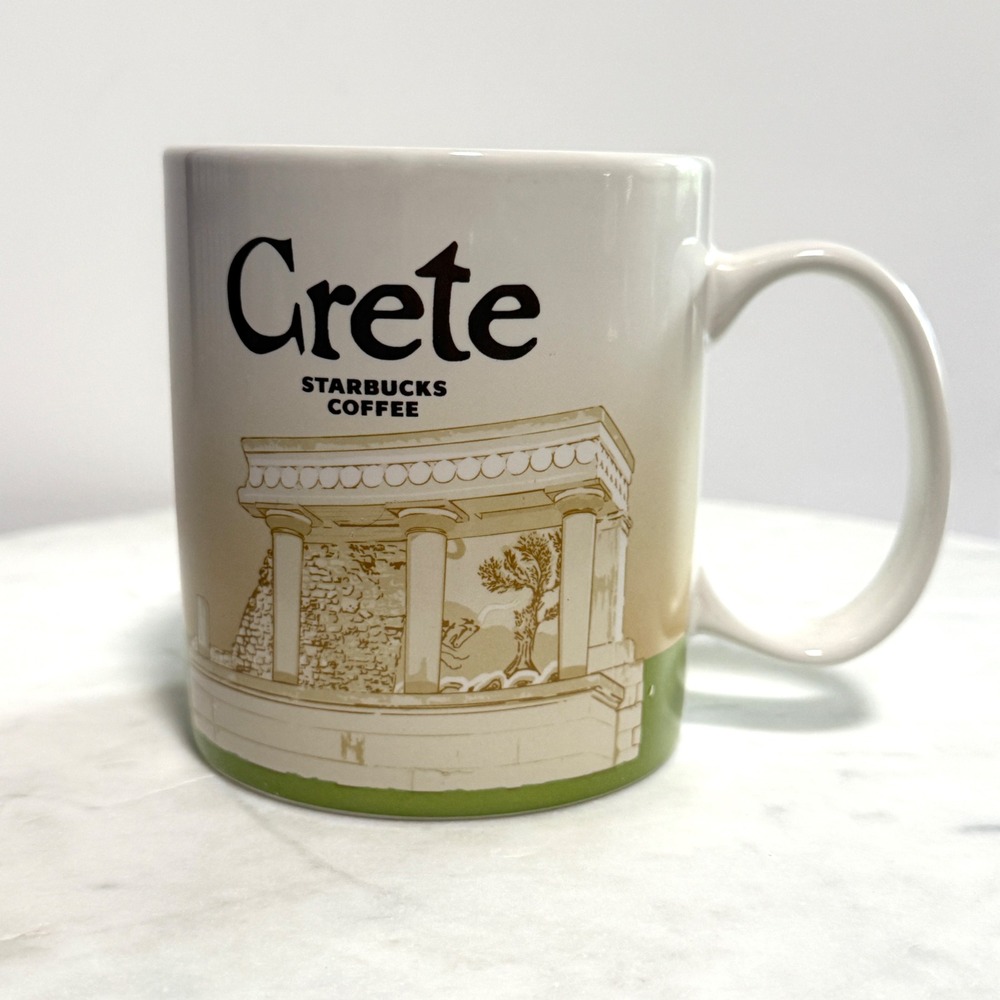 Starbucks Crete Greece Global Icon Mug 16oz 2014 NWT Collector Green